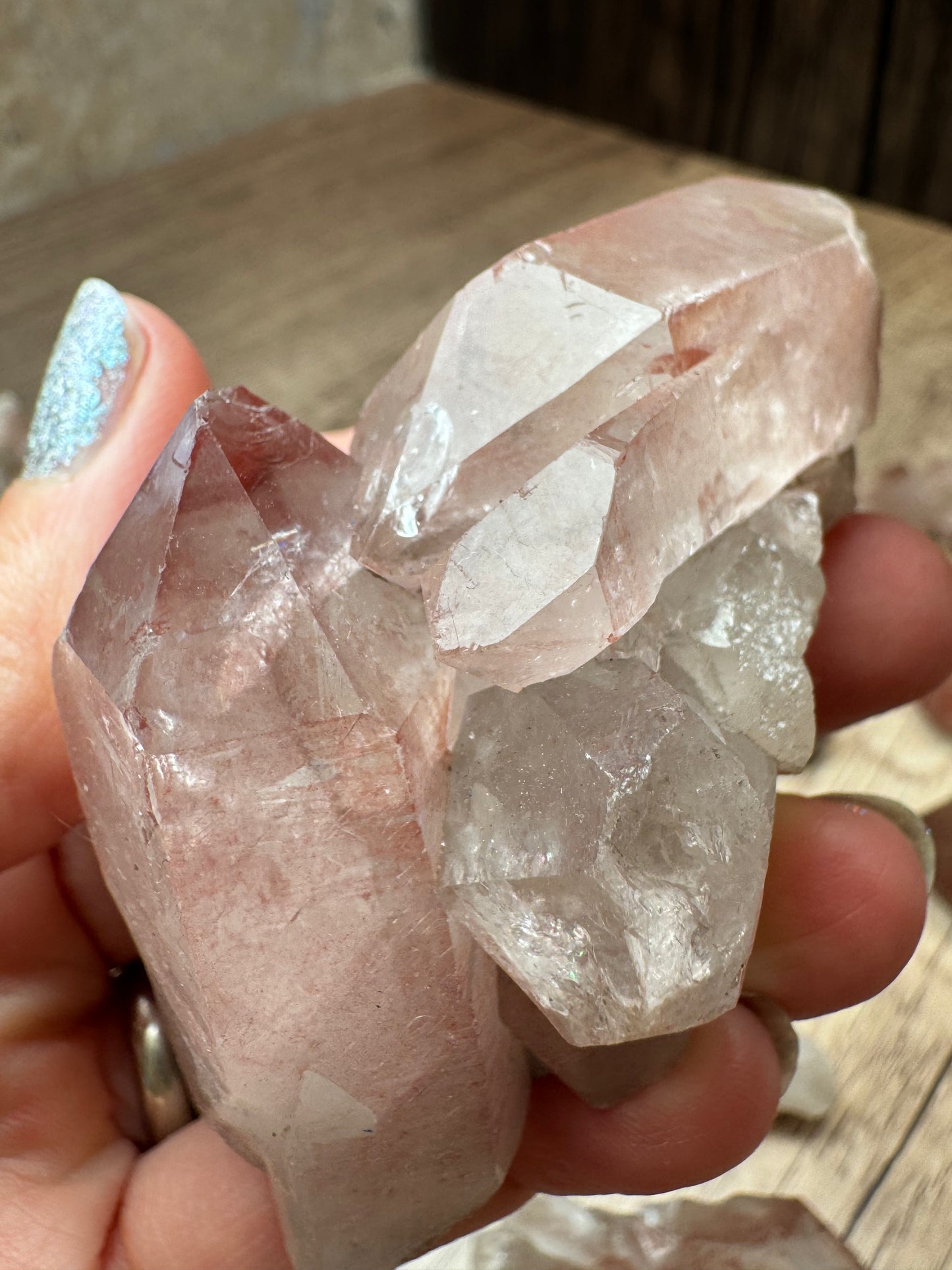 Pink Lemurian Quartz Points — Lot A