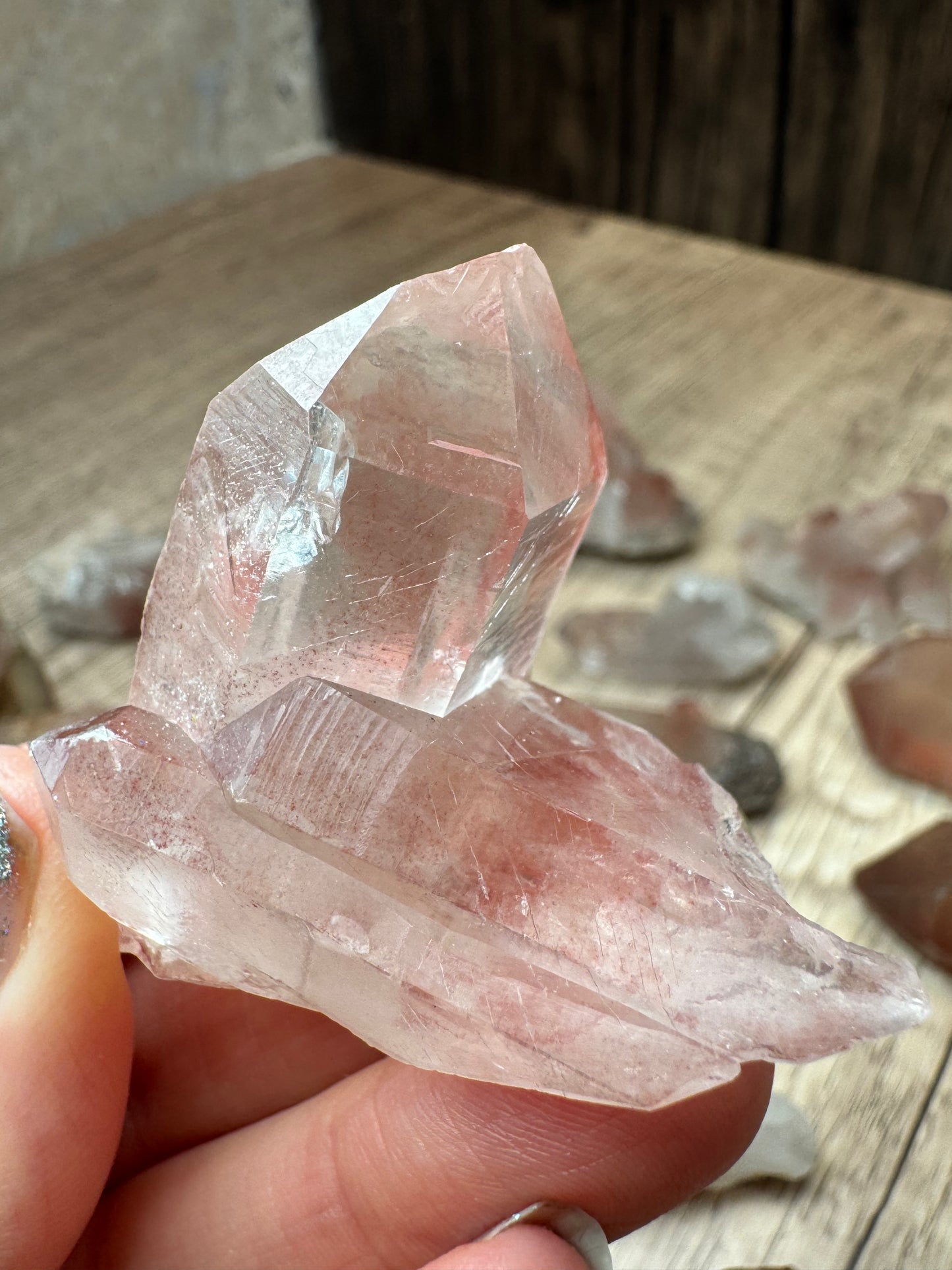 Pink Lemurian Quartz Points — Lot A