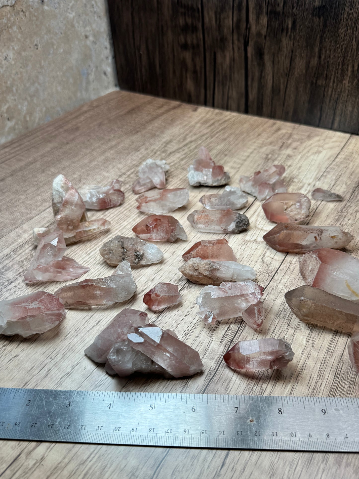 Pink Lemurian Quartz Points — Lot A