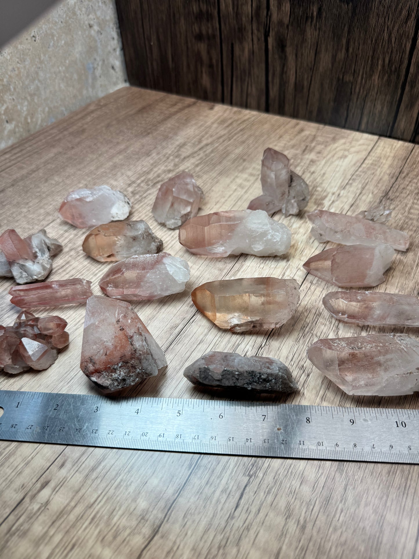 Pink Lemurian Quartz Points — Lot B