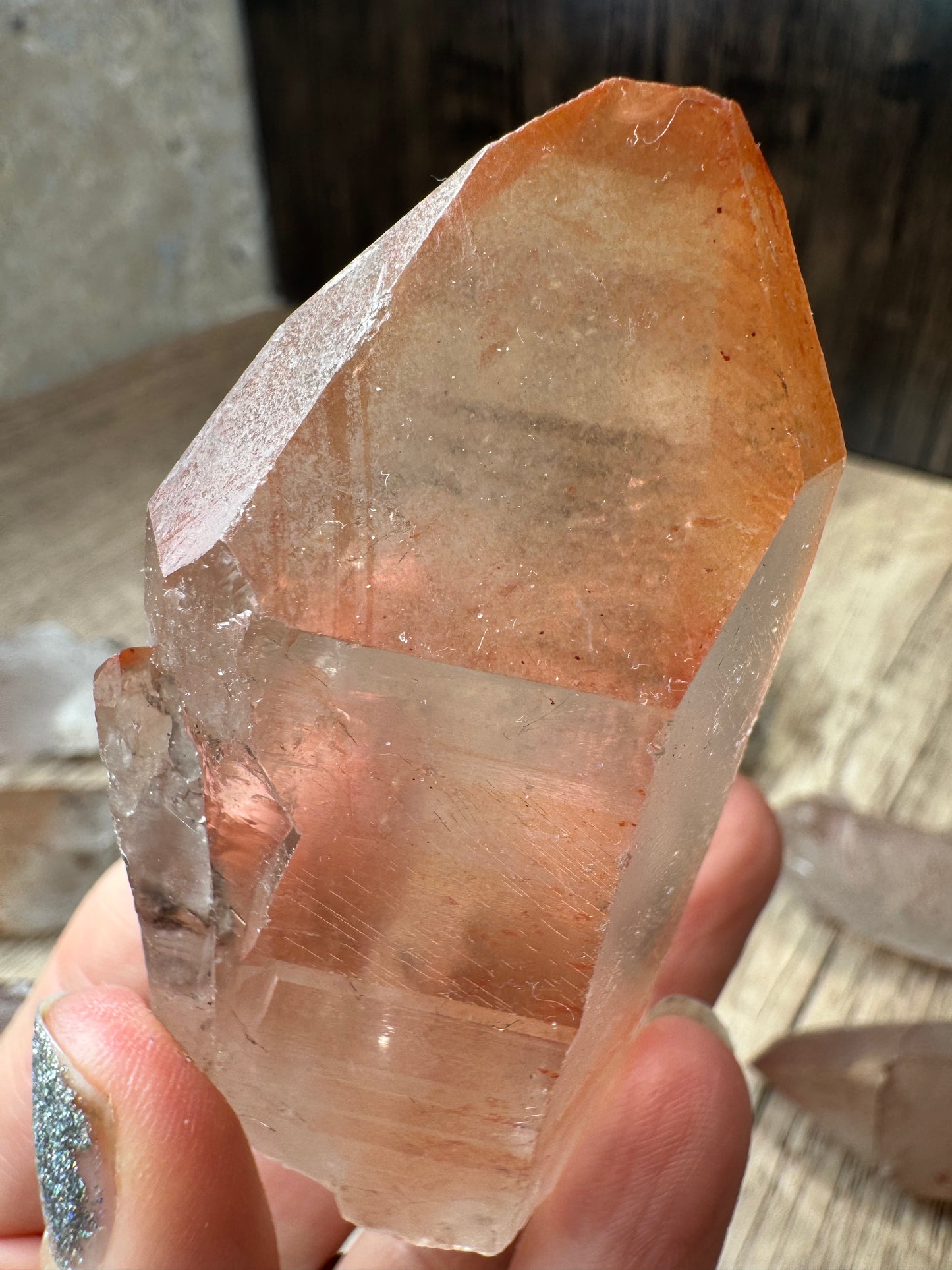 Pink Lemurian Quartz Points — Lot B