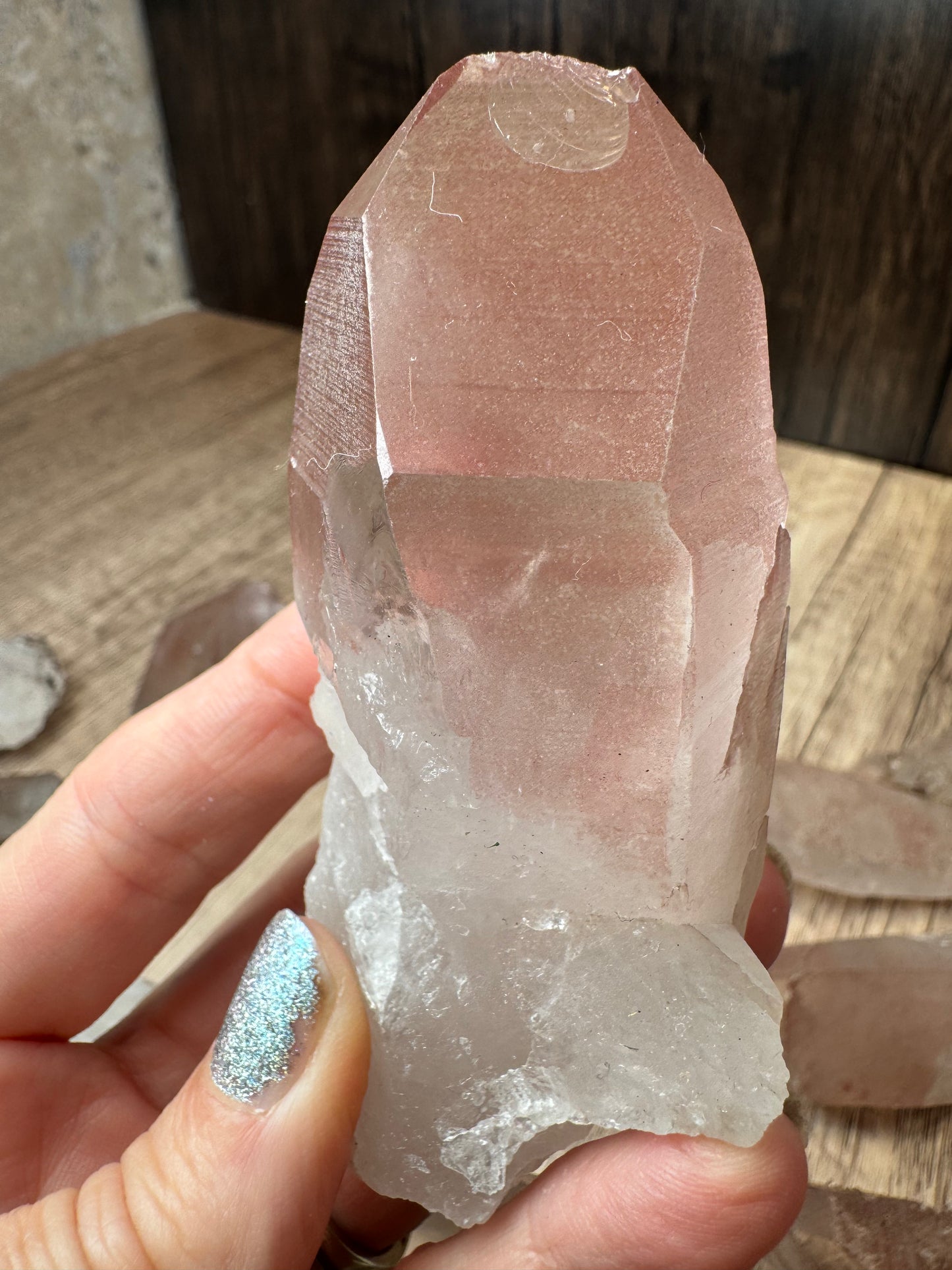 Pink Lemurian Quartz Points — Lot B