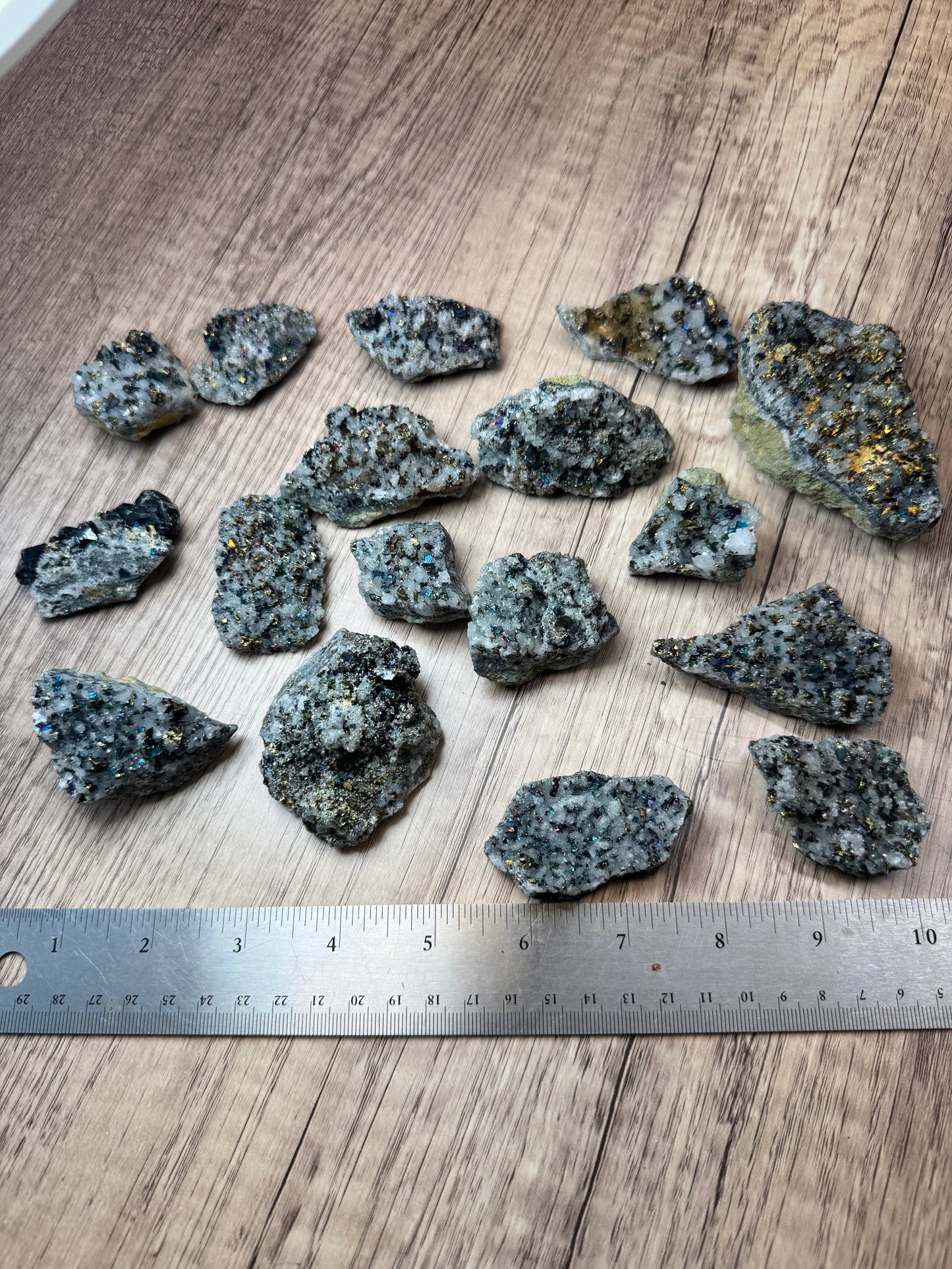 Iridescent Chalcopyrite, Pyrite and Sphalerite — Lot A