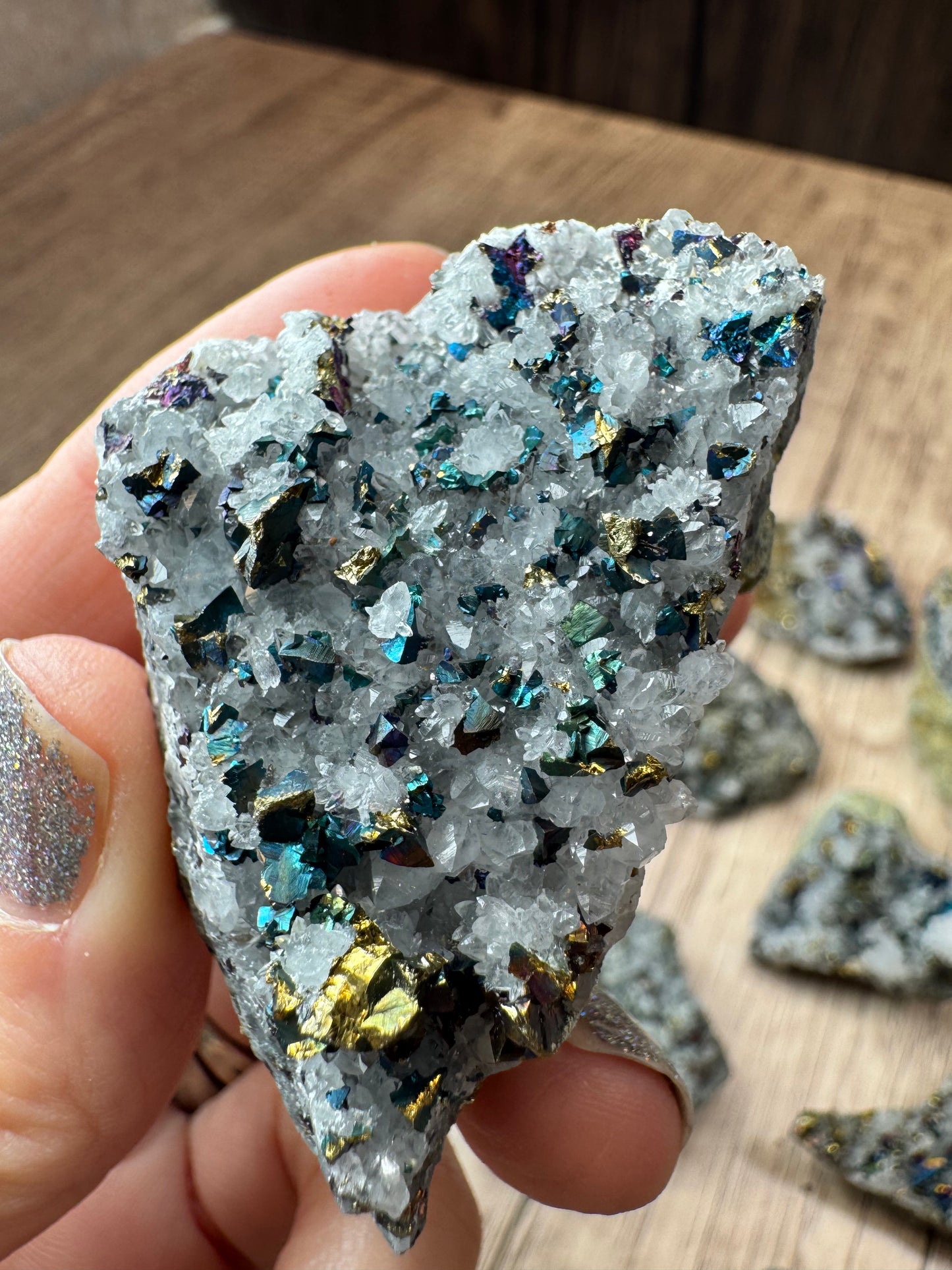 Iridescent Chalcopyrite, Pyrite and Sphalerite — Lot A