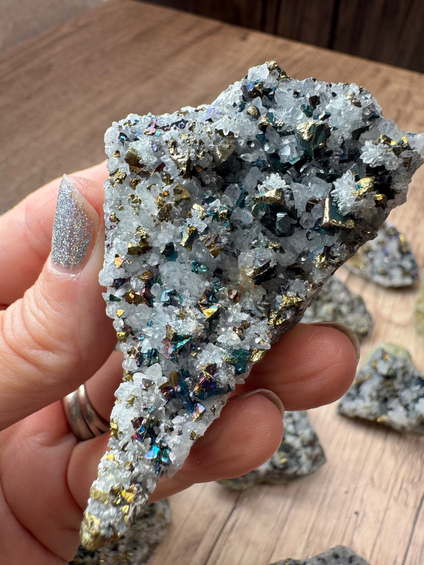 Iridescent Chalcopyrite, Pyrite and Sphalerite — Lot A