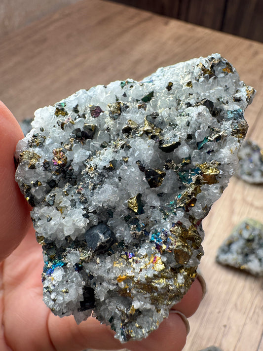 Iridescent Chalcopyrite, Pyrite and Sphalerite — Lot A