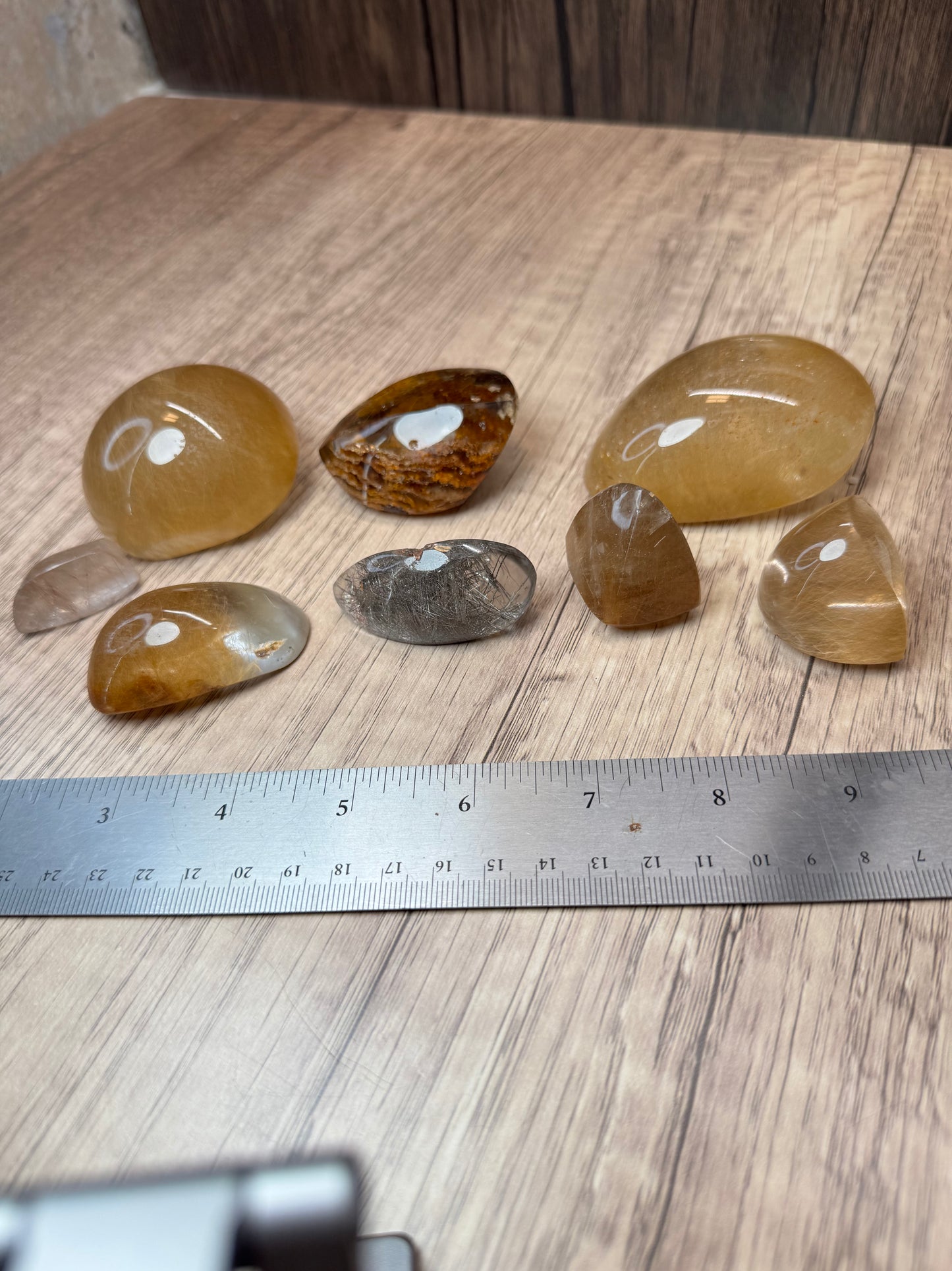 Rutilated Quartz Lenses — Lot A
