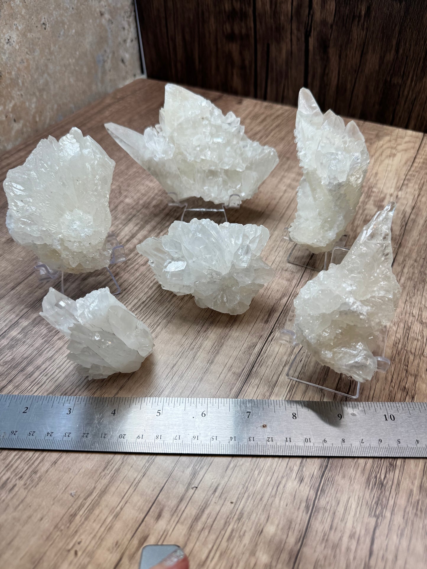 White Aragonite Sprays — Lot A