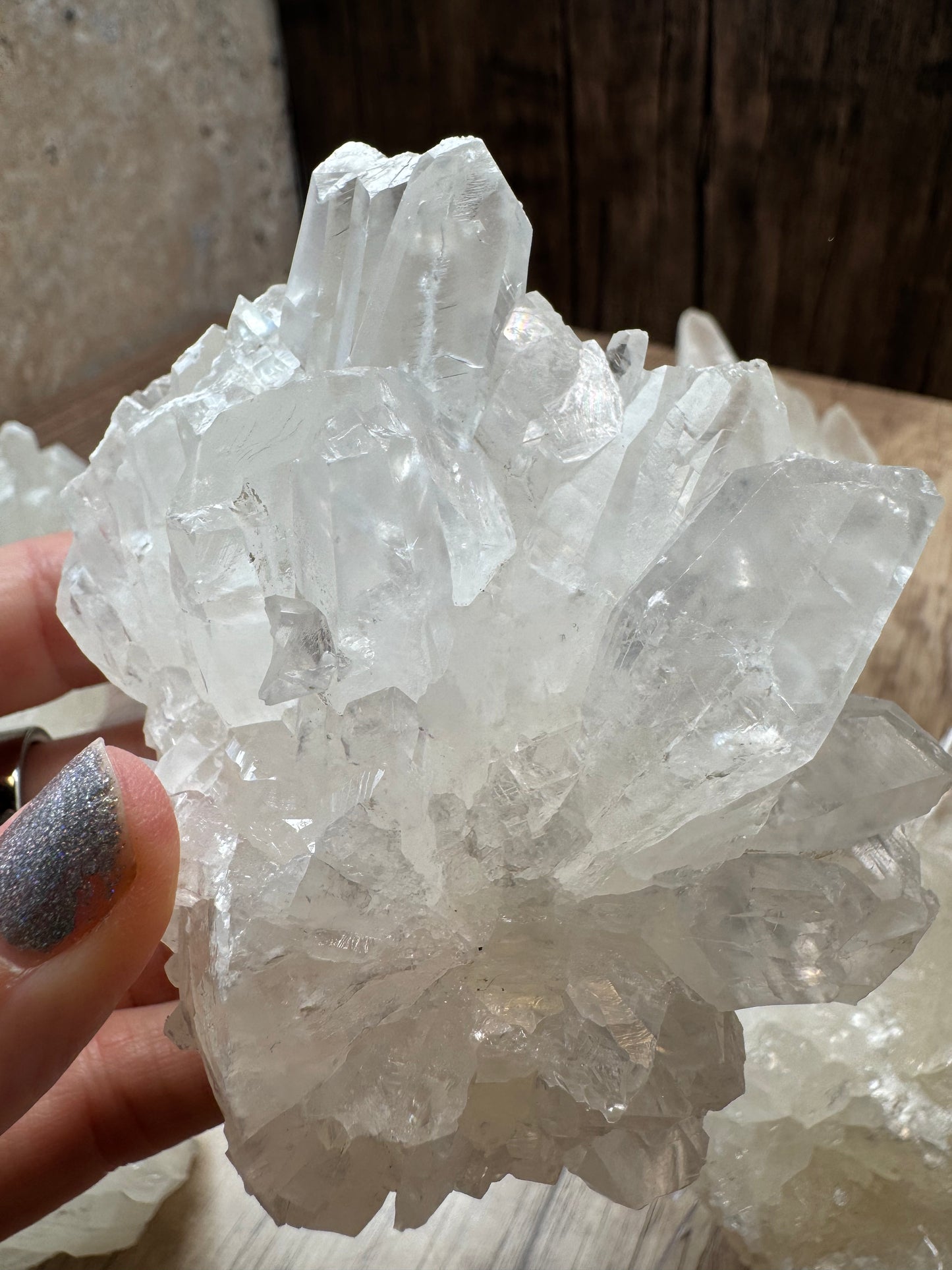White Aragonite Sprays — Lot A