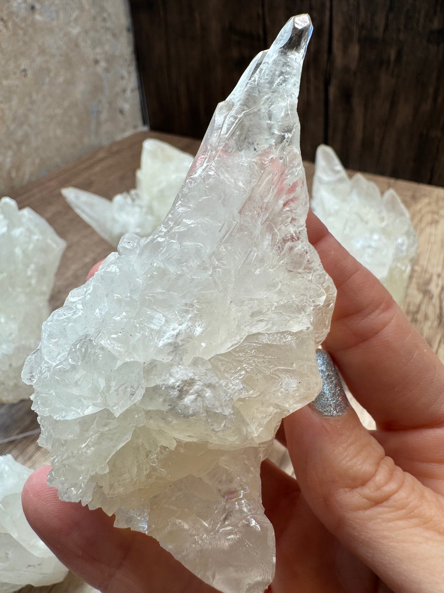 White Aragonite Sprays — Lot A