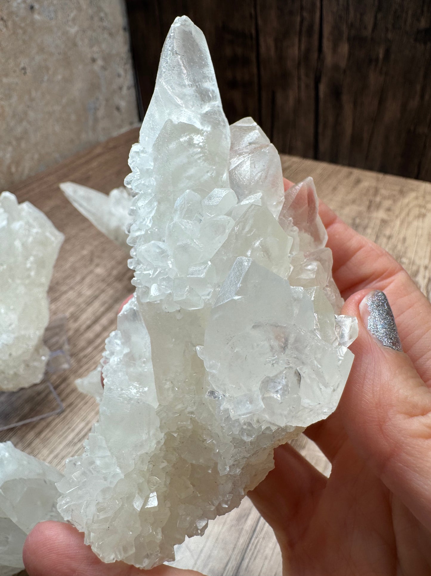White Aragonite Sprays — Lot A