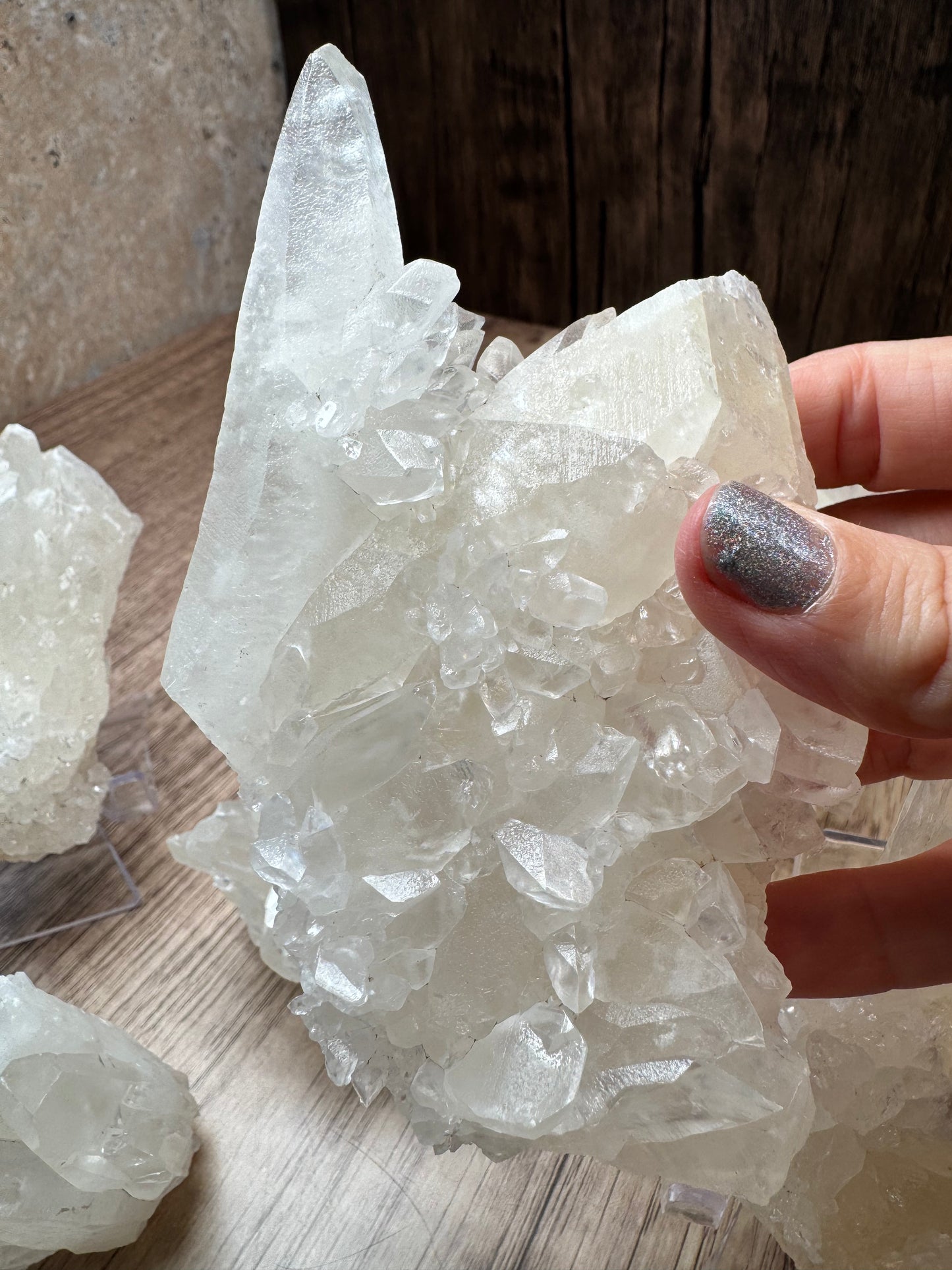 White Aragonite Sprays — Lot A