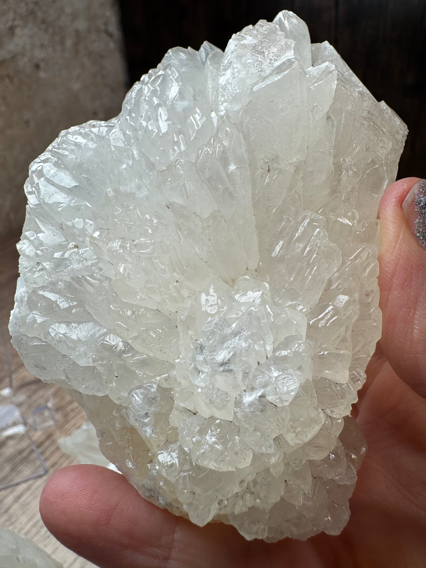 White Aragonite Sprays — Lot A