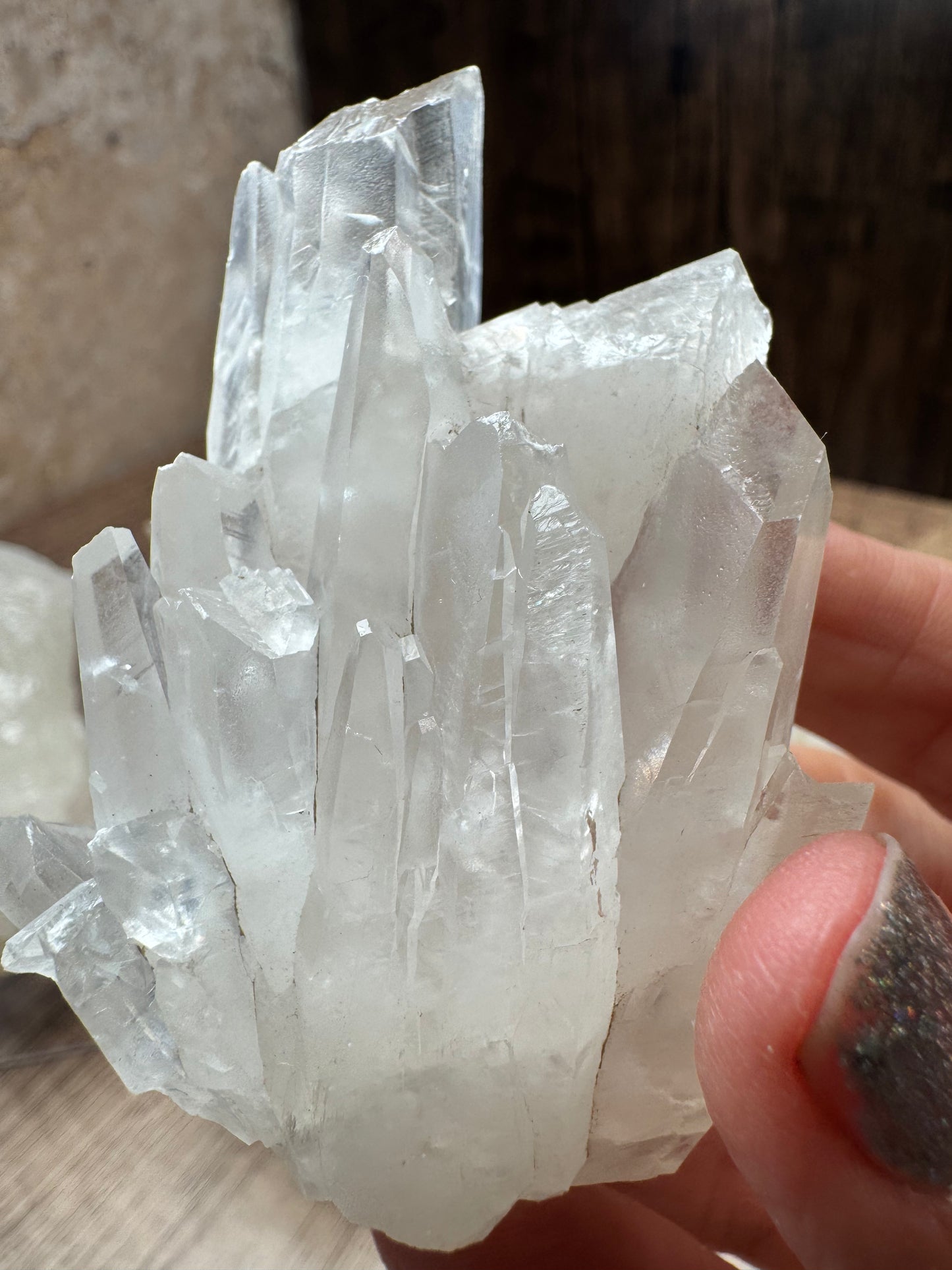 White Aragonite Sprays — Lot A