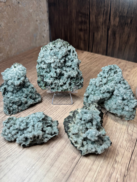 Green Chalcedony with Heulandite — Lot A