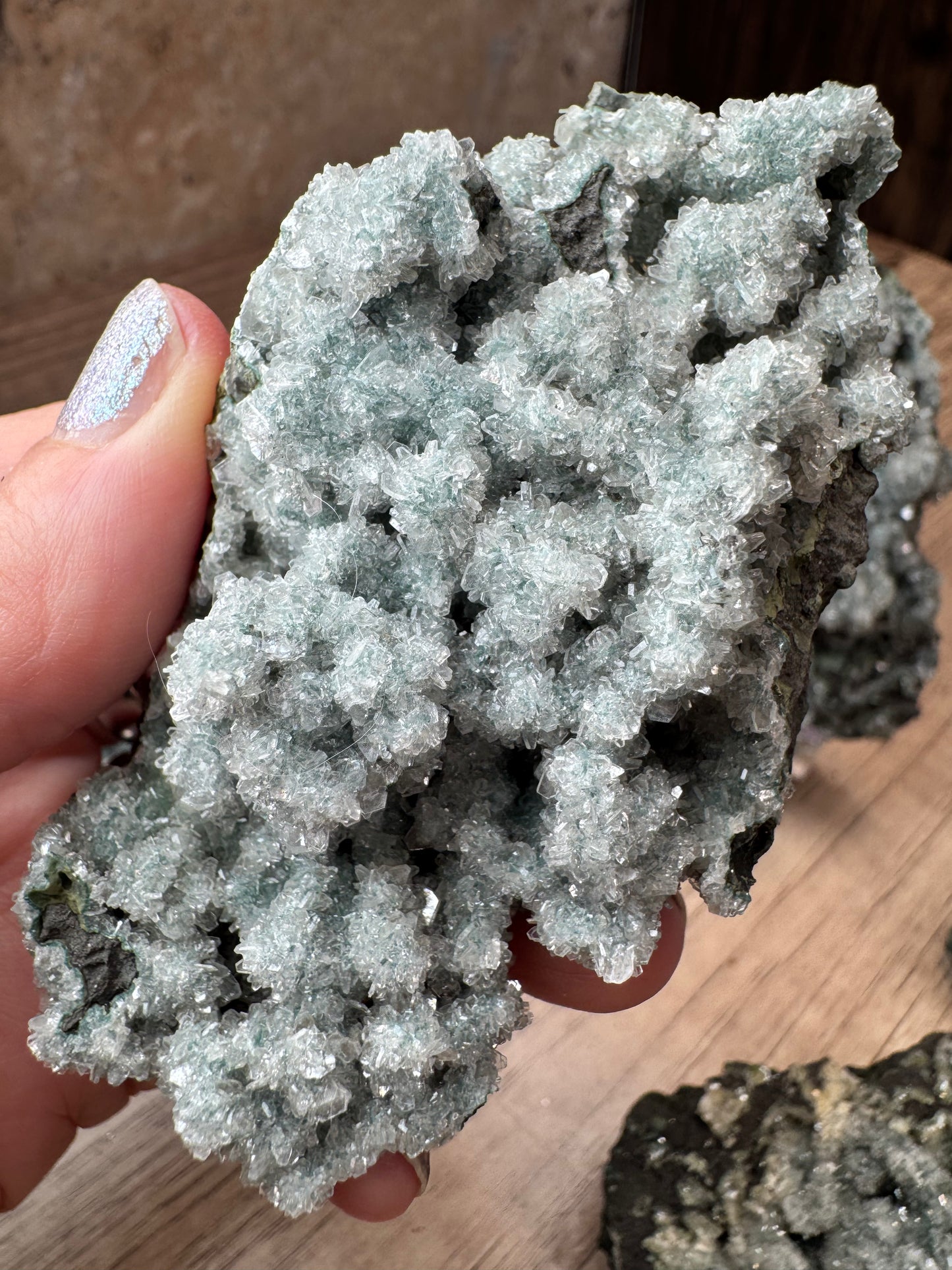 Green Chalcedony with Heulandite — Lot A