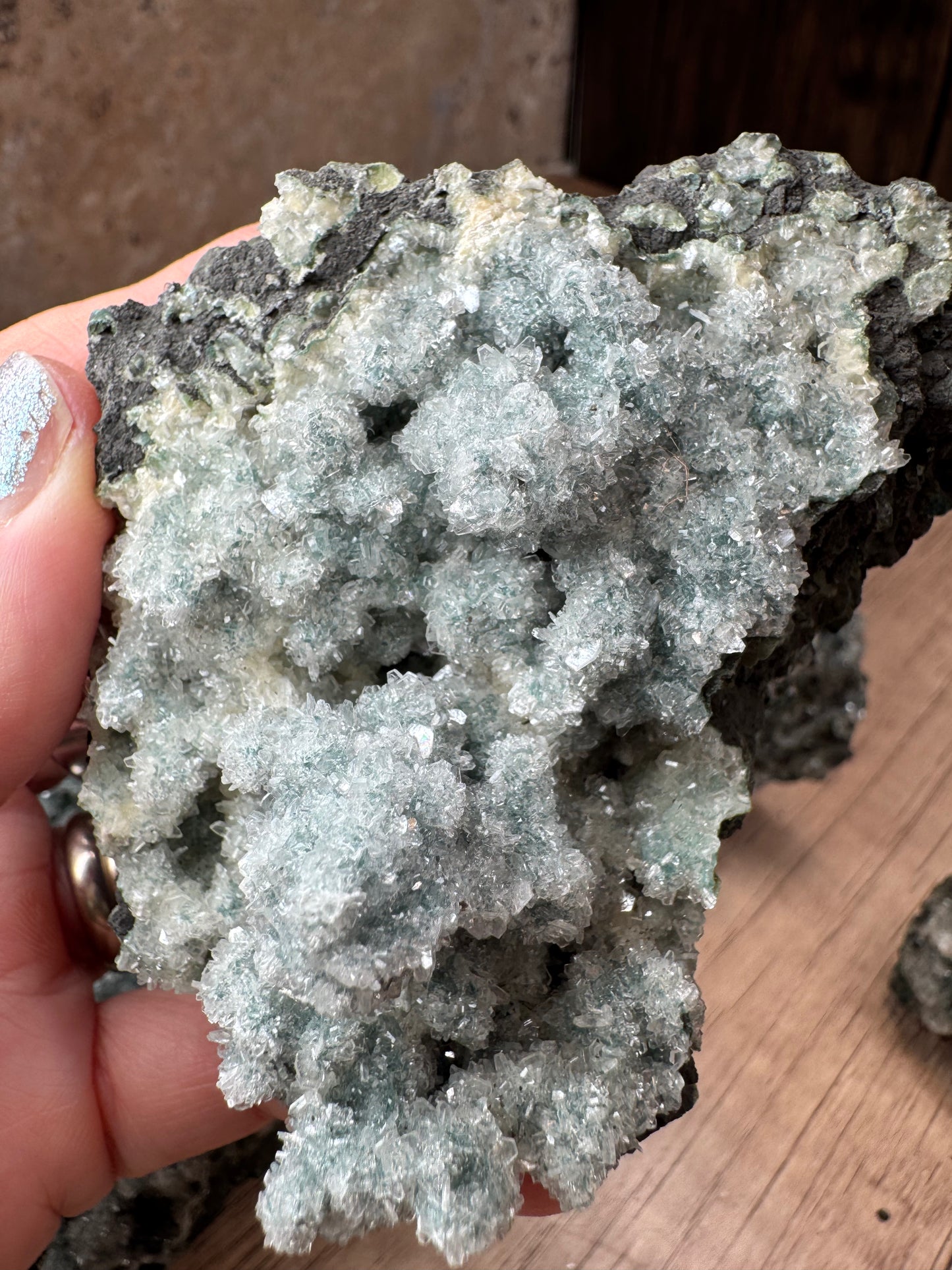 Green Chalcedony with Heulandite — Lot A