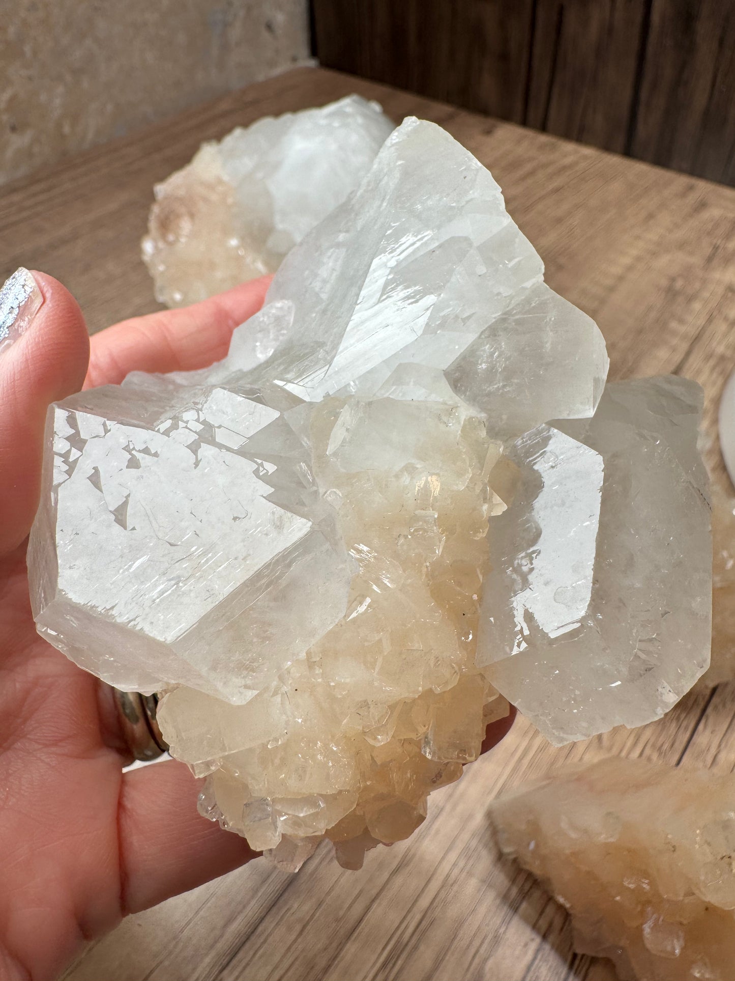 Blush Pink Stilbite with Apophyllite — Lot B
